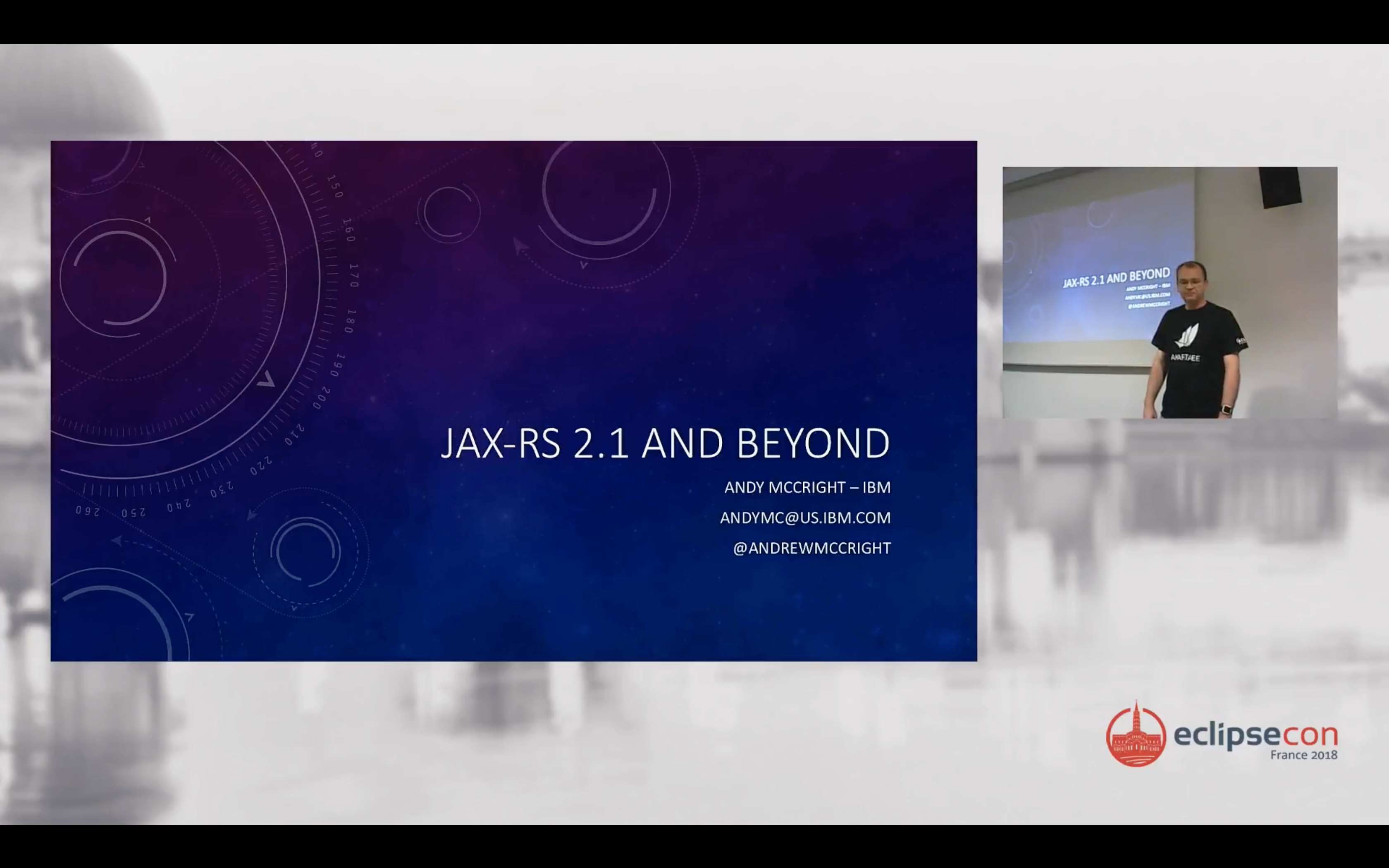 Andy presenting about JAX-RS