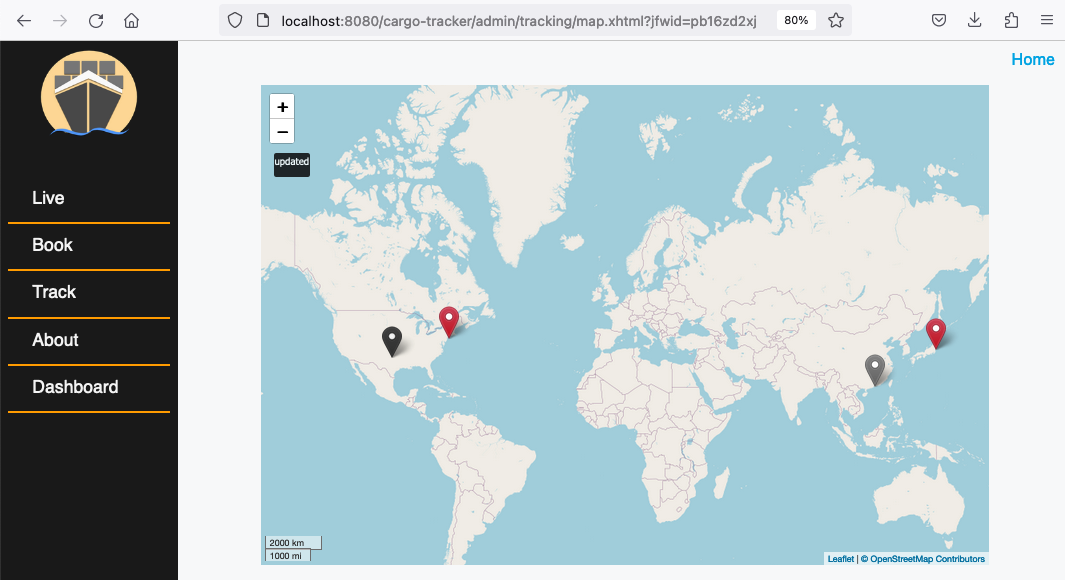 Cargo Tracker Map