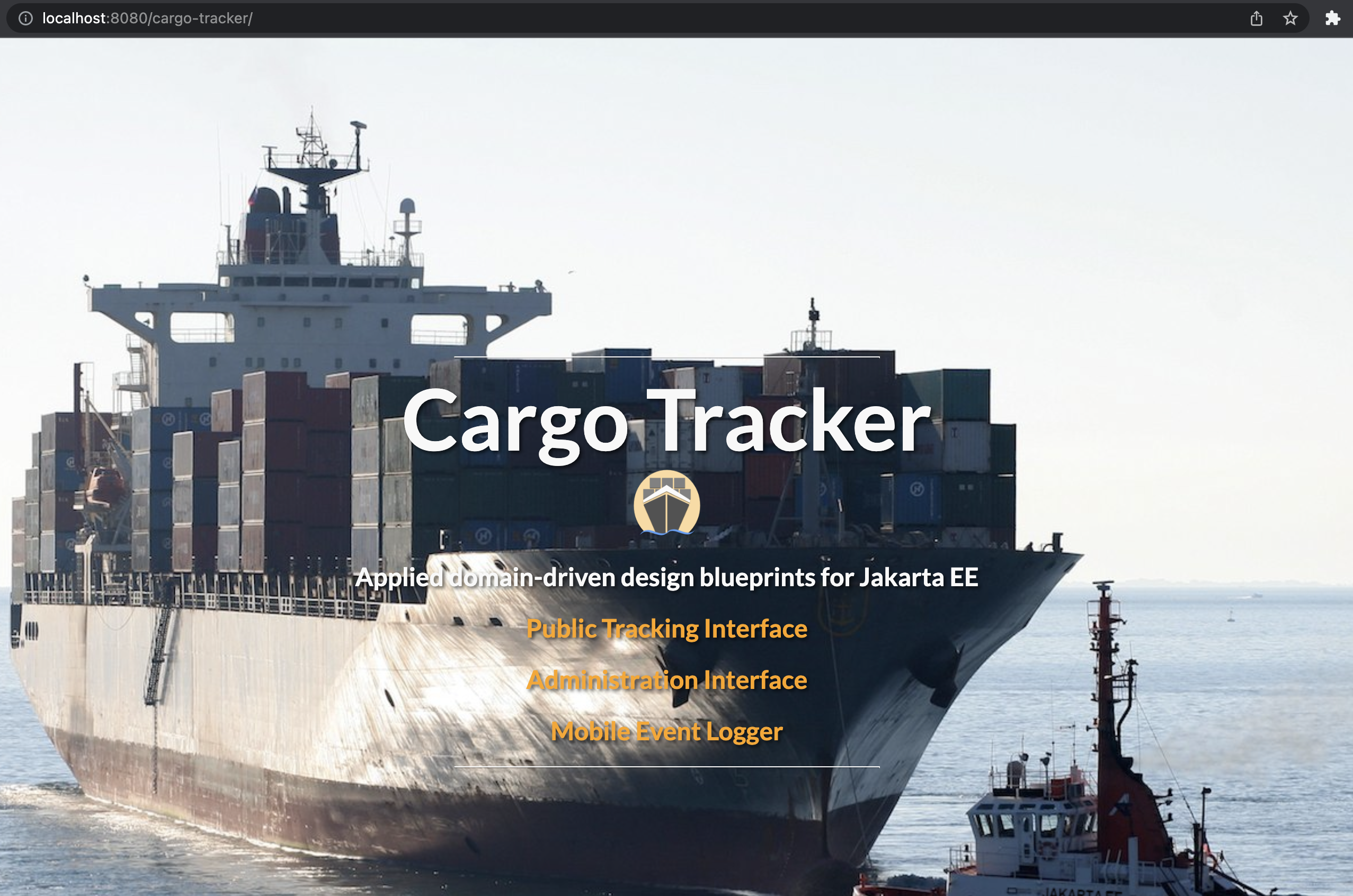 Cargo Tracker Home Page