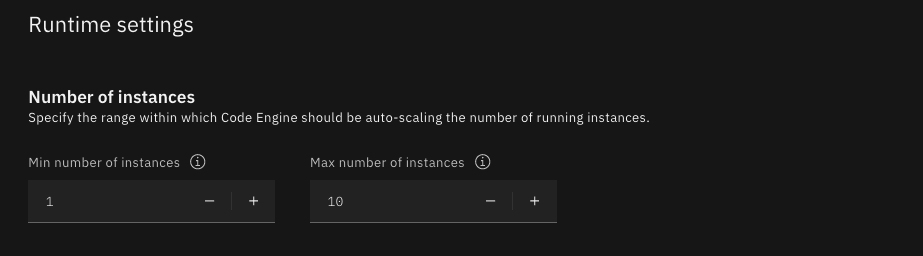 Minimum instances