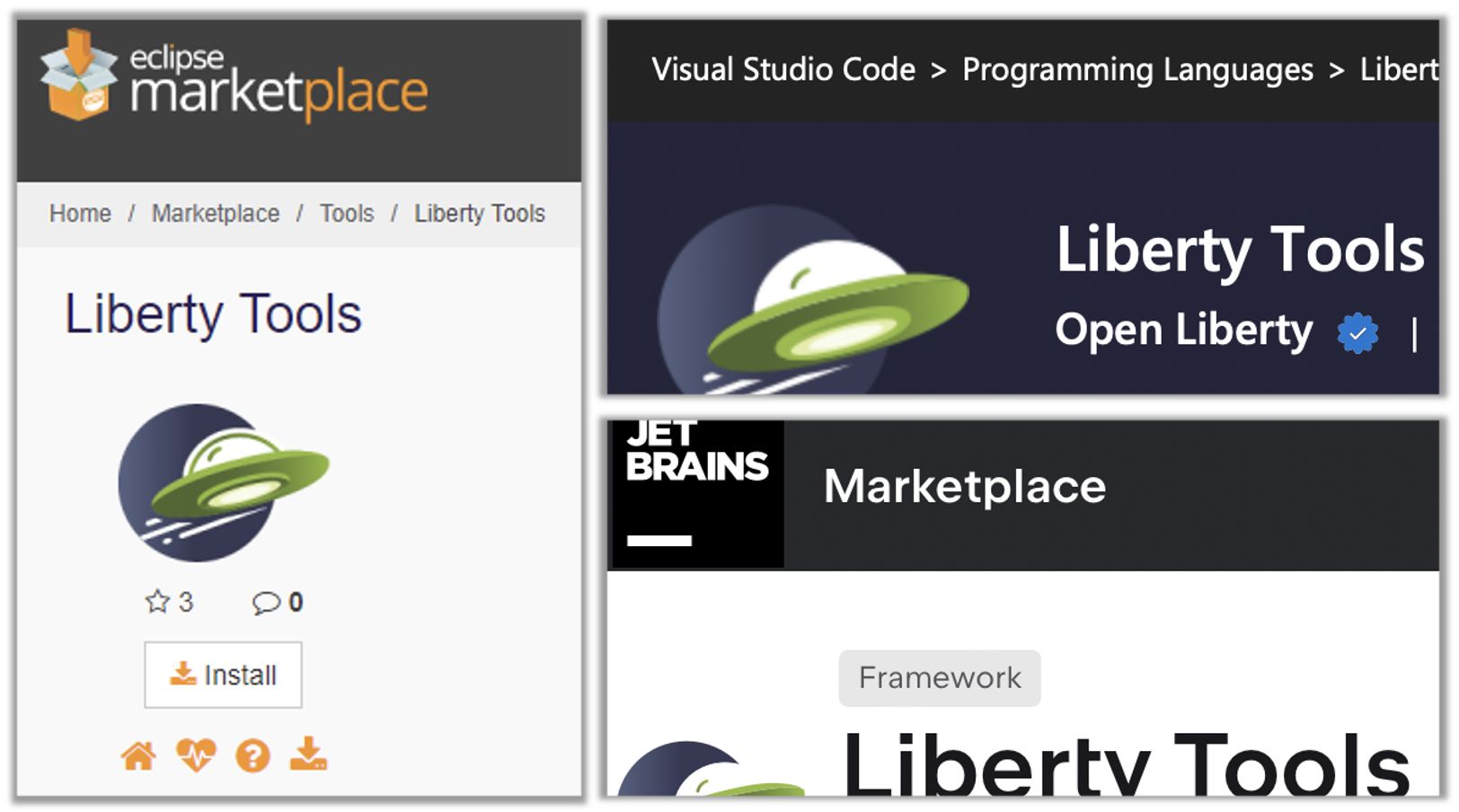 Liberty Tools in IDE marketplaces