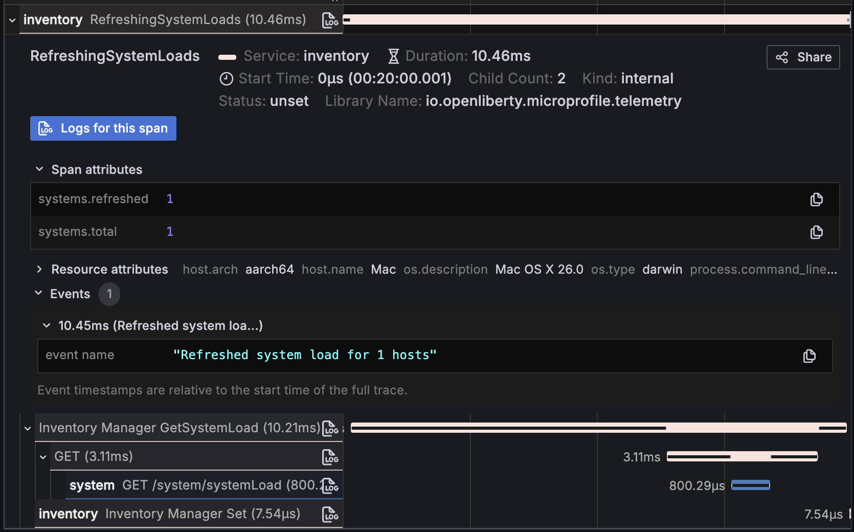 RefreshingSystemLoads span